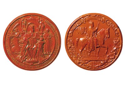 Great Seal of Edward VII, Modelling by Frank Bowcher, c.1904 by George William De Saulles